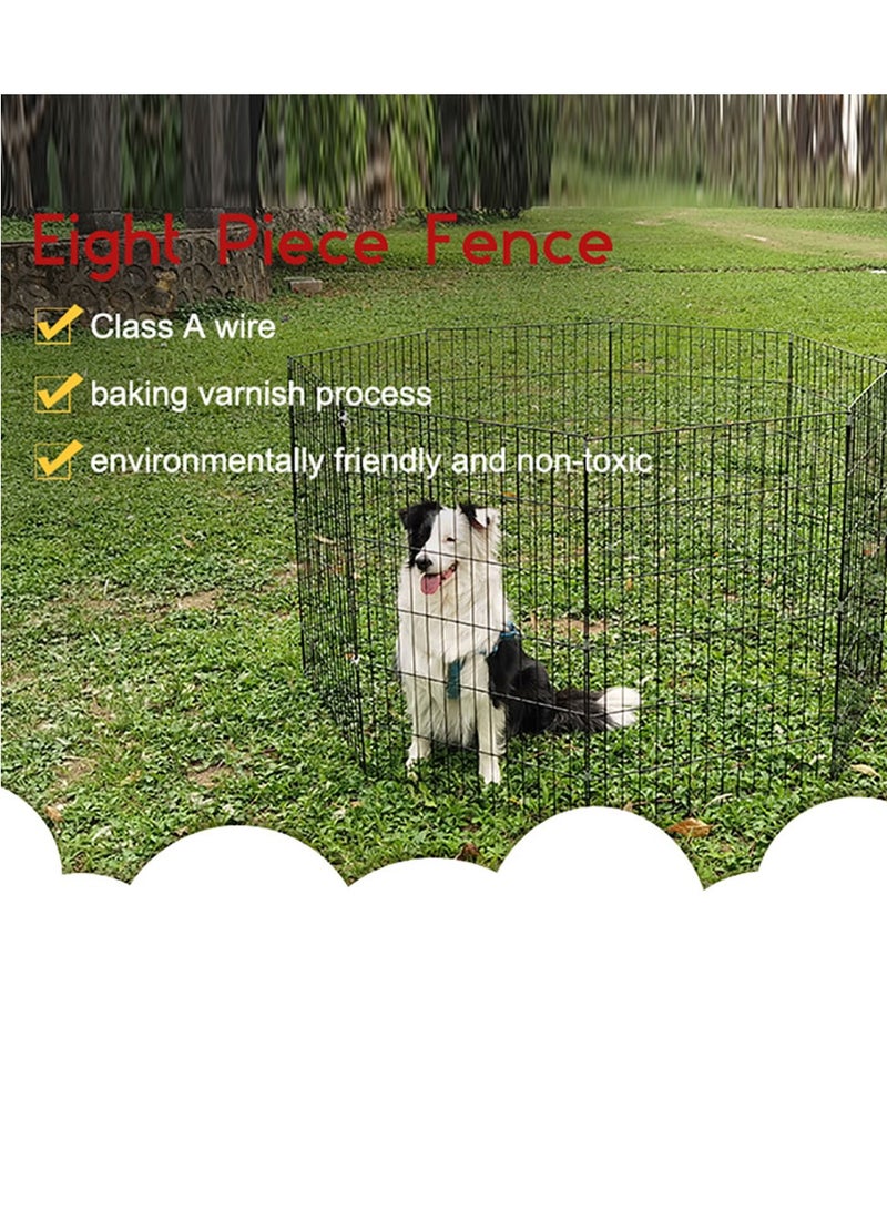 8-Piece Foldable Dog Fence Pet Fence