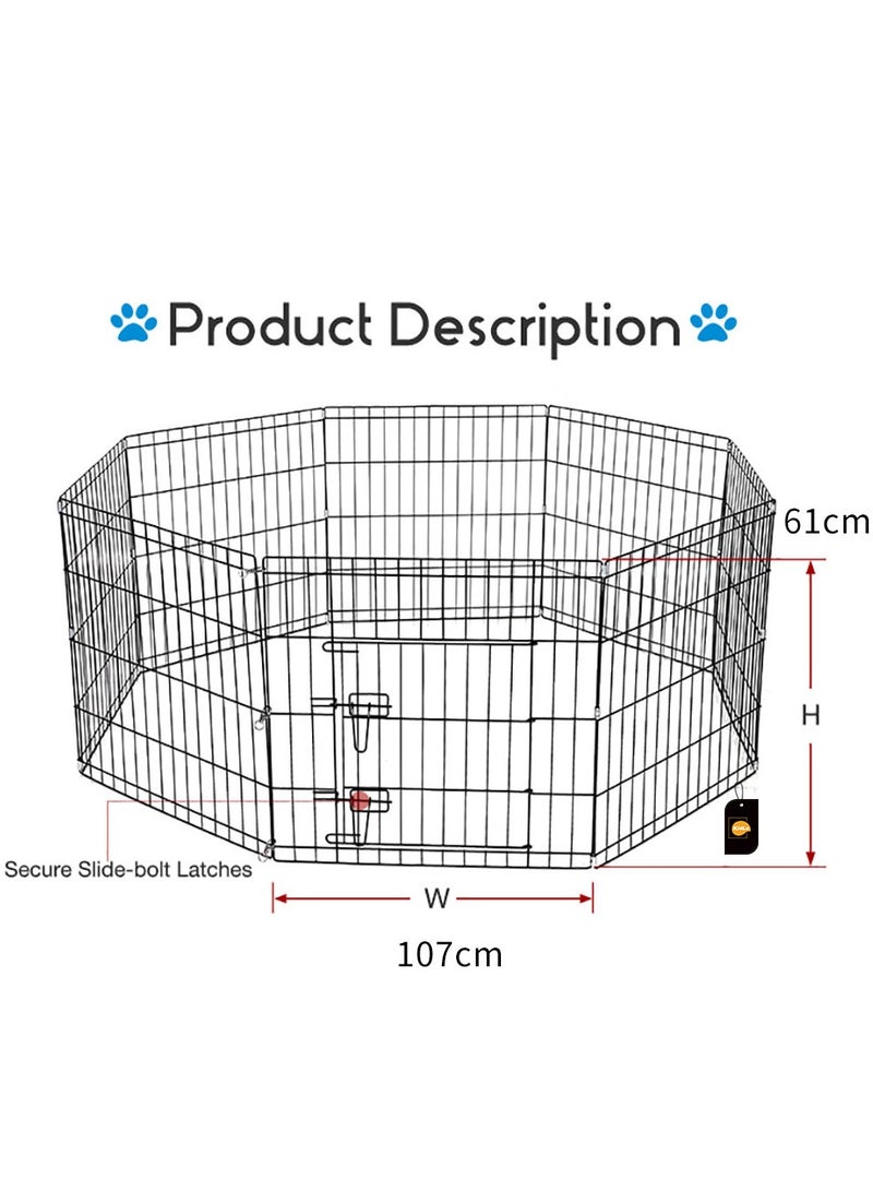 8-Piece Foldable Dog Fence Pet Fence