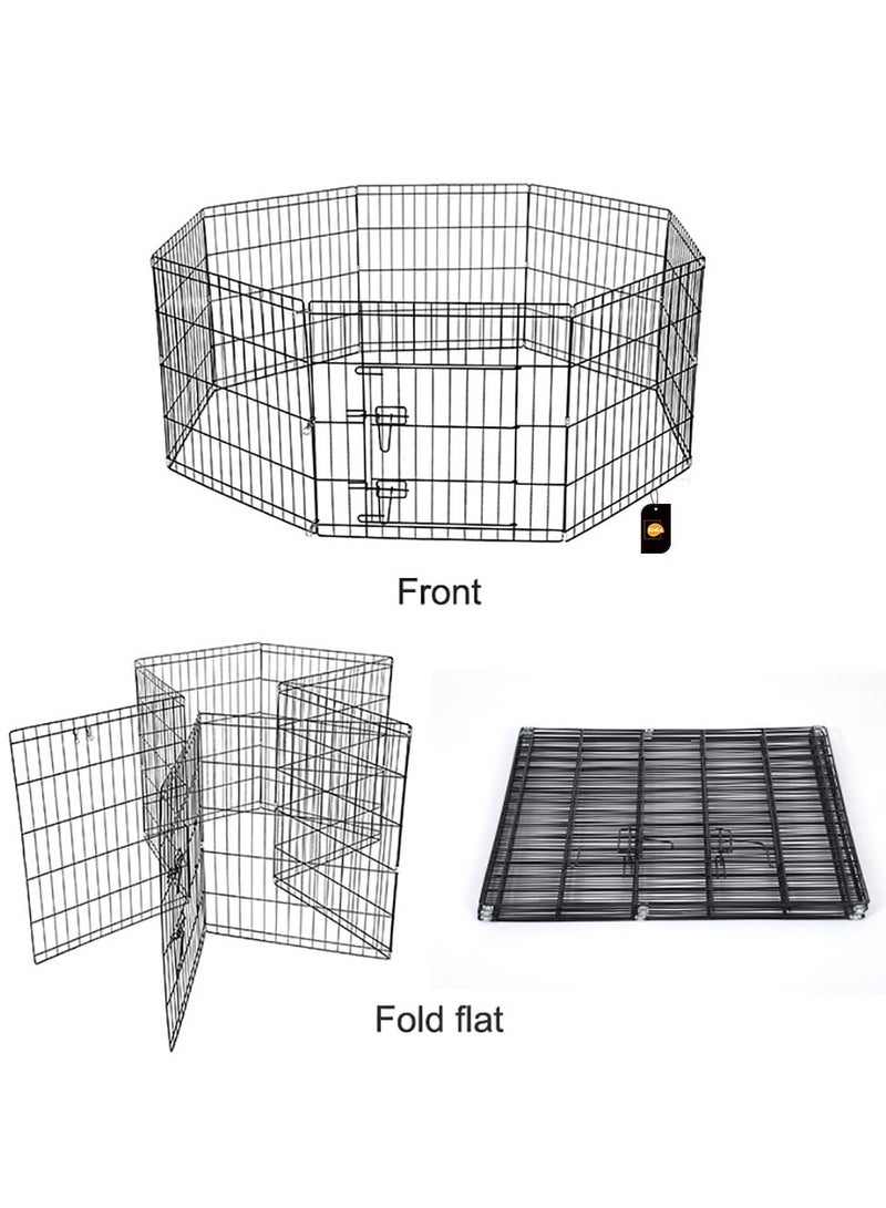 8-Piece Foldable Dog Fence Pet Fence