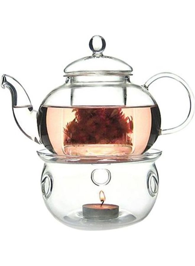 Glass Teapot With Burner Clear