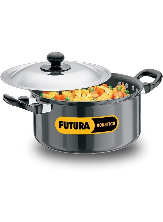 Futura Nonstick Cook N Serve Stewpot With Steel Lid 3 Litre s Black