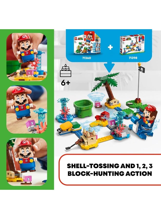 LEGO Super Mario Dorrie’s Beachfront Expansion Set 71398 Building Kit; Collectible Toy for Kids Aged 6 and up (229 Pieces)