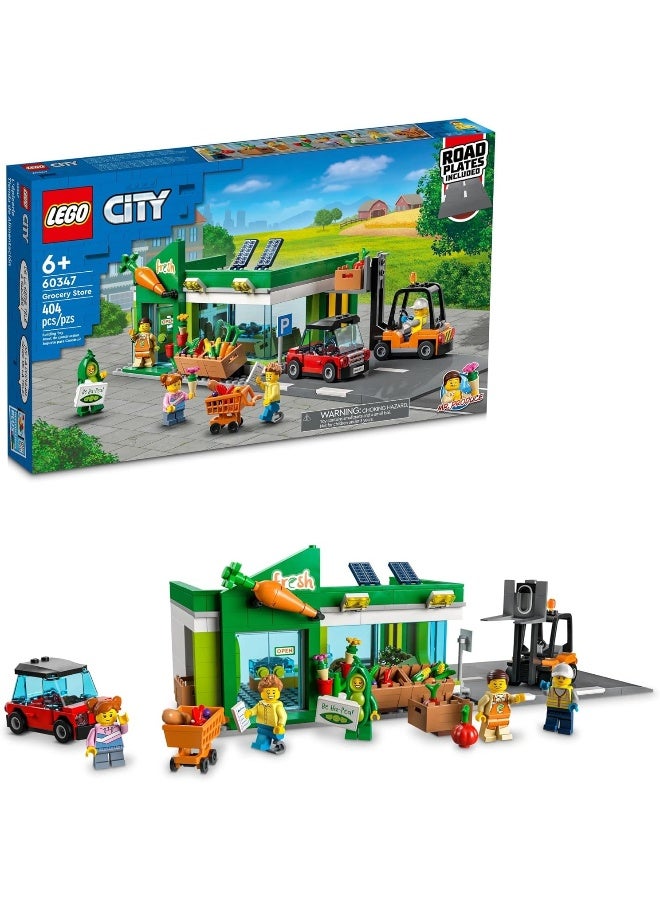 LEGO City Grocery Store 60347 Building Toy Set for Girls, Boys, and Kids Ages 6+ (404 Pieces)