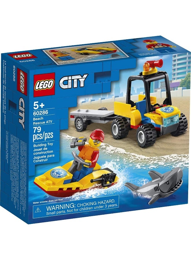 LEGO City Beach Rescue ATV 60286 Building Kit; Fun Cool Toy for Kids, New 2021 (79 Pieces)