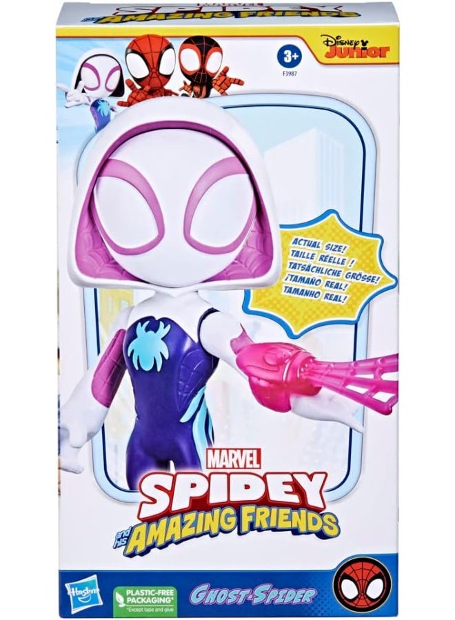 Marvel Spidey and His Amazing Friends Supersized Ghost-Spider Action Figure, Preschool Superhero Toys