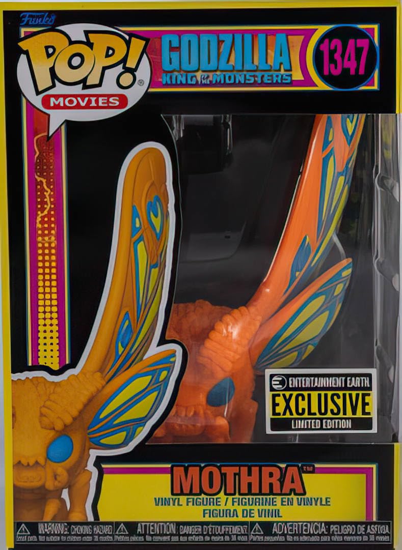 Funko Godzilla Mothra Black Light Pop Vinyl Figure  Entertainment Earth Exclusive