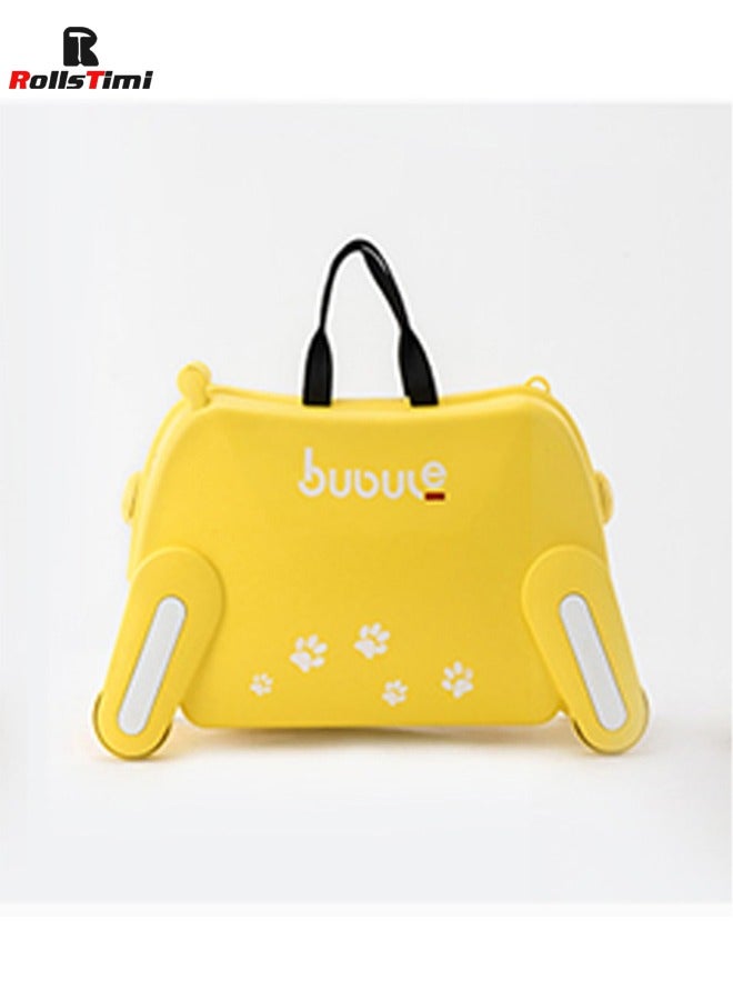 Cute Kids Trolley Bag Dog Shape Kid Toy Travel Luggage 1-8 Age ,Yellow