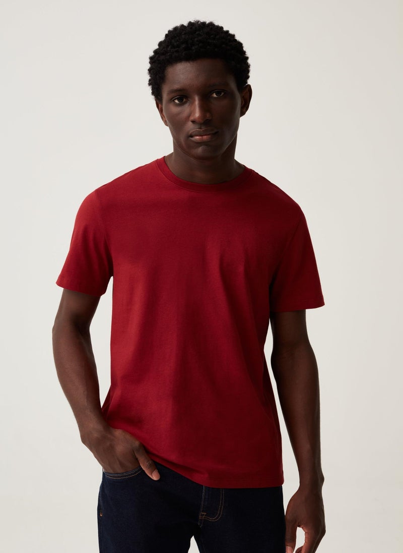 Organic cotton T-shirt with round neck