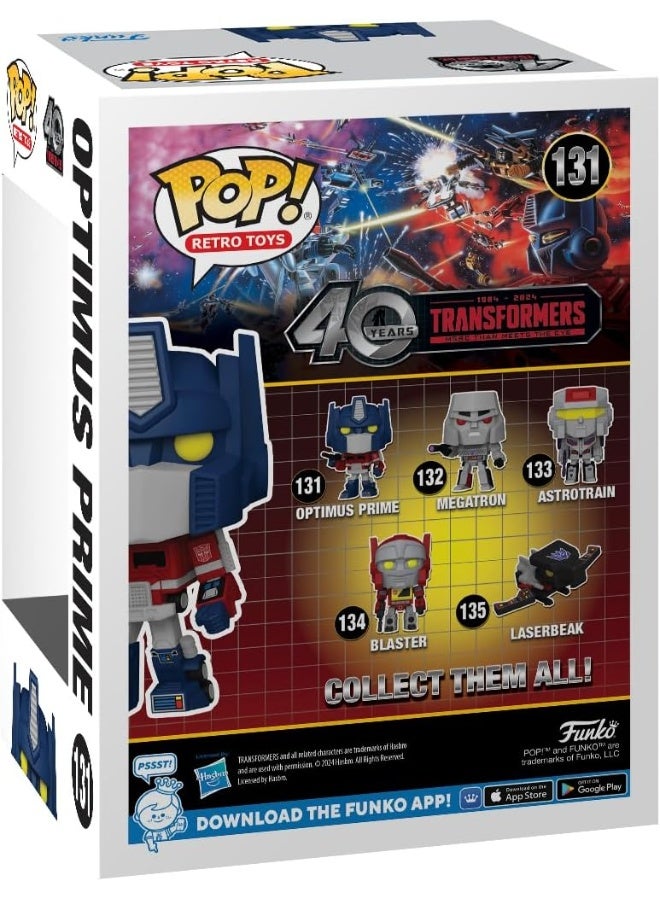 Funko Pop! Movies: Retro Toys - Transformers Optimus Prime, Collectable Vinyl Toy Figure - 80987