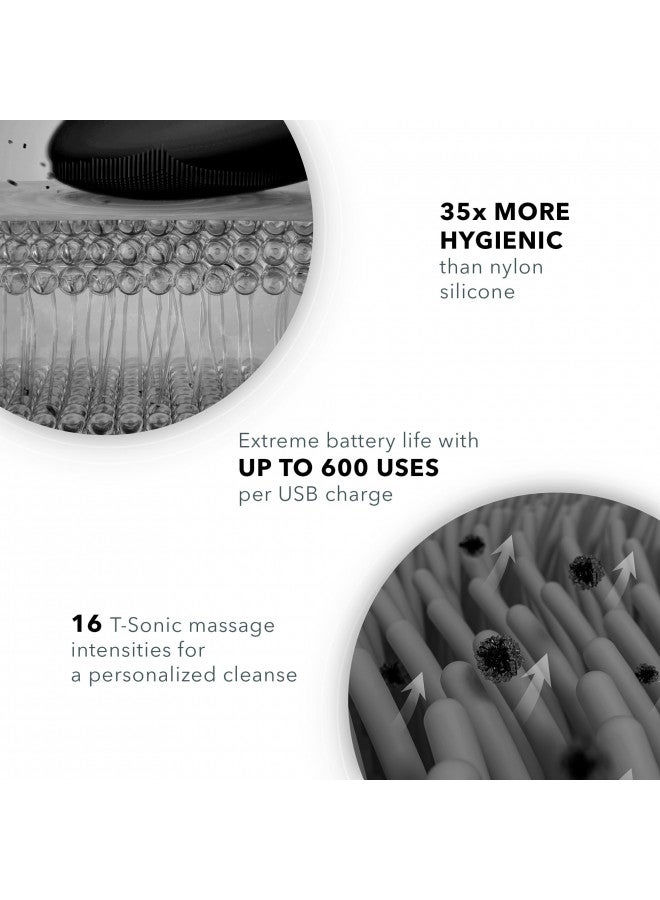 FOREO Luna 3 Men Silicone Facial Cleansing & Firming Massage Brush for Skin and Beard, Shave Prep, Ultra-Hygienic,16 Intensities, 650 uses/USB Charge, App-Connected, Waterproof, 2-Year Warranty