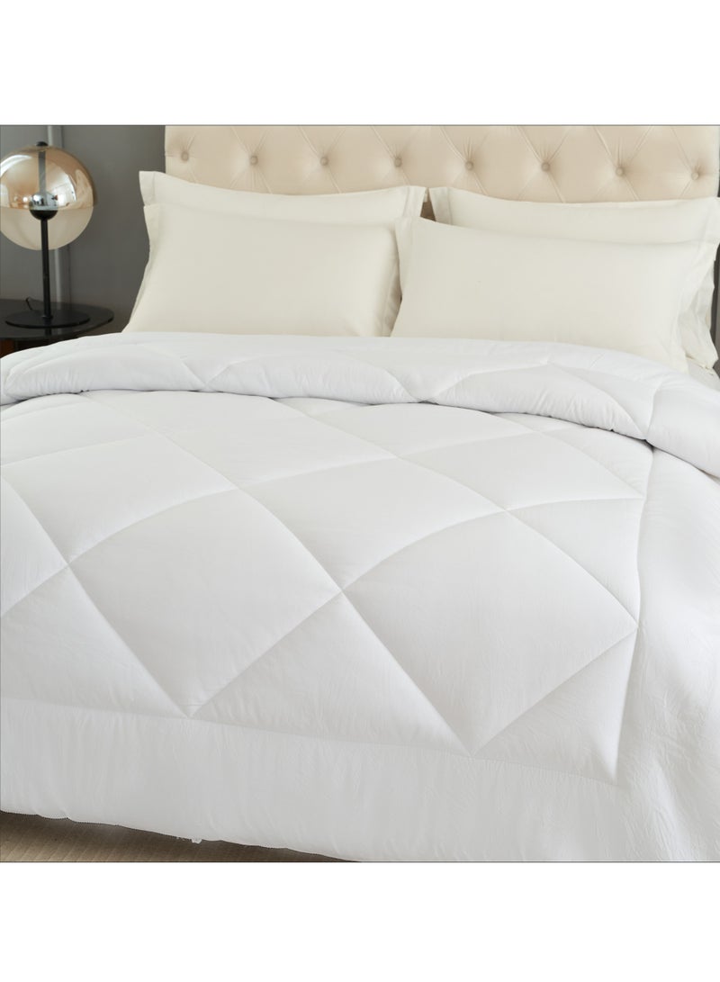 Luxury Hotel Style Duvet Insert Super King Size 260 x 240Cms, All Season Duvet Insert Box Quilting Comforter With 6 Corner Tabs, Super Soft Down Alternative Filling,White