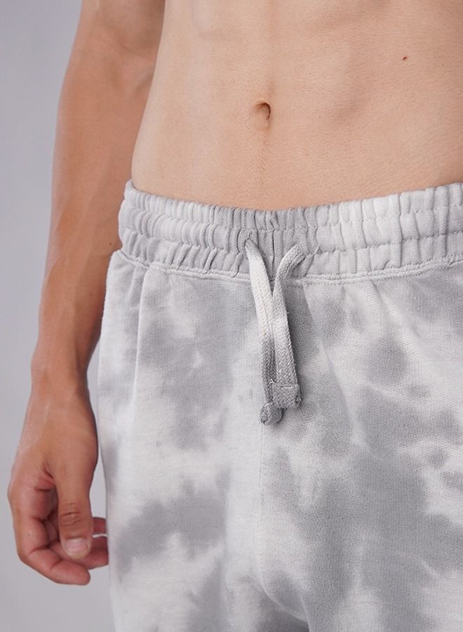 Men's Comfortable Silver Shaded Tie & Dye Short