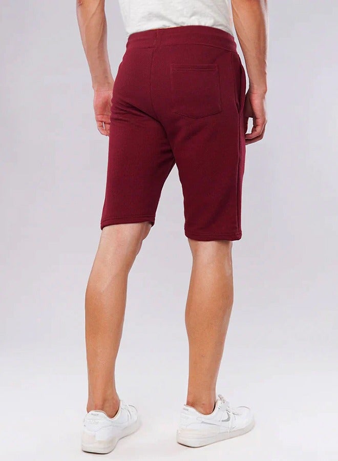 Mendeez Mens Comfortable Burgundy Casual Shorts