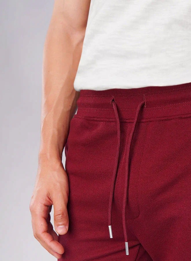 Mendeez Mens Comfortable Burgundy Casual Shorts