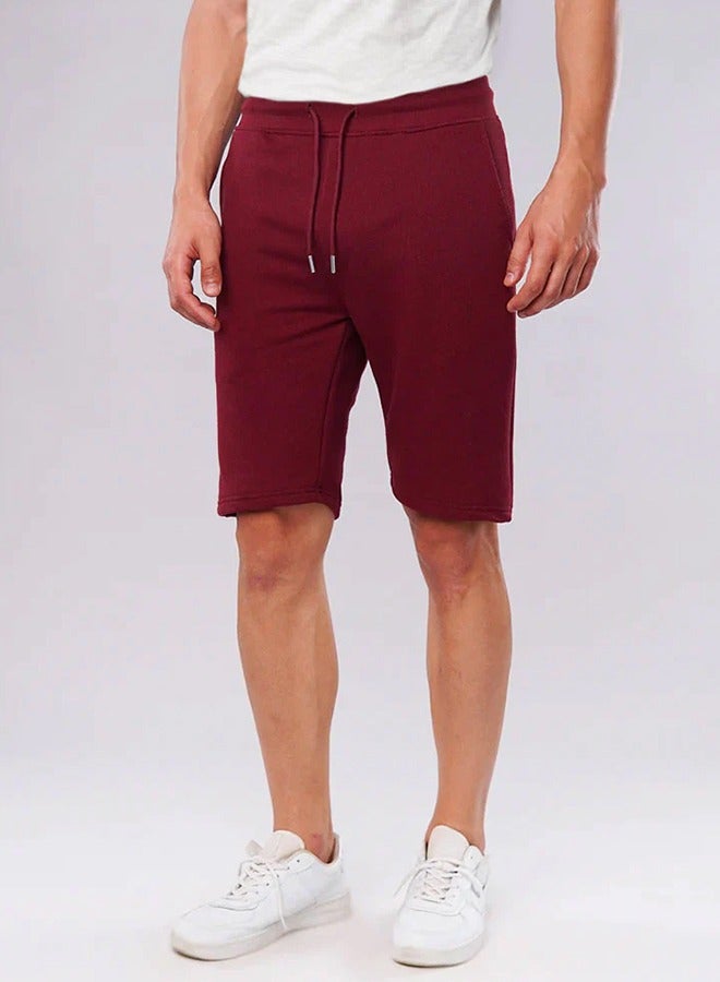 Mendeez Mens Comfortable Burgundy Casual Shorts