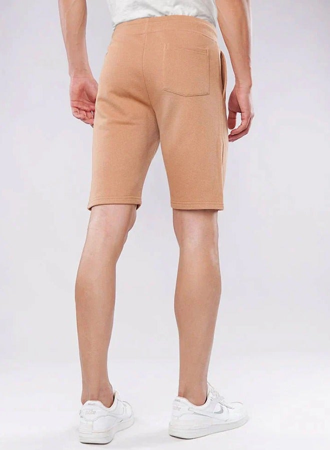 Mendeez Mens Comfortable Beige Casual Shorts