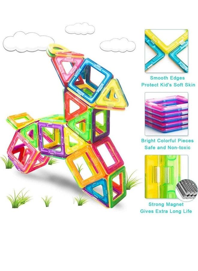 64pcs Magnetic Building Blocks Magnet Tiles for 3 4 5 6 7 Years Old Boys Girls Gifts