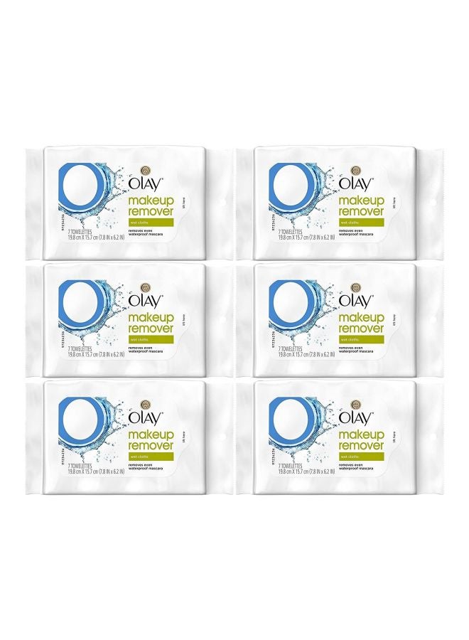 Pack Of 6 Makeup Remover Wet Cloth 19.8 x 15.7cm