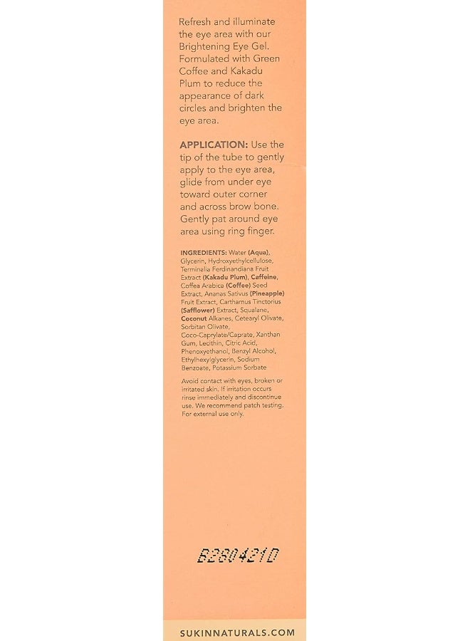 Sukin Brightening Illuminating Eye Gel 15 Ml