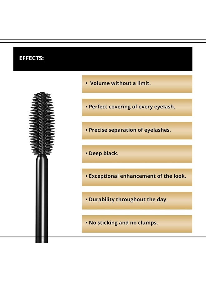 Make Up Big Volume Explosion Mascara, Black, 12 Ml