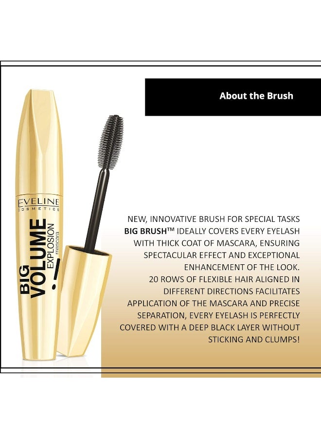 Make Up Big Volume Explosion Mascara, Black, 12 Ml