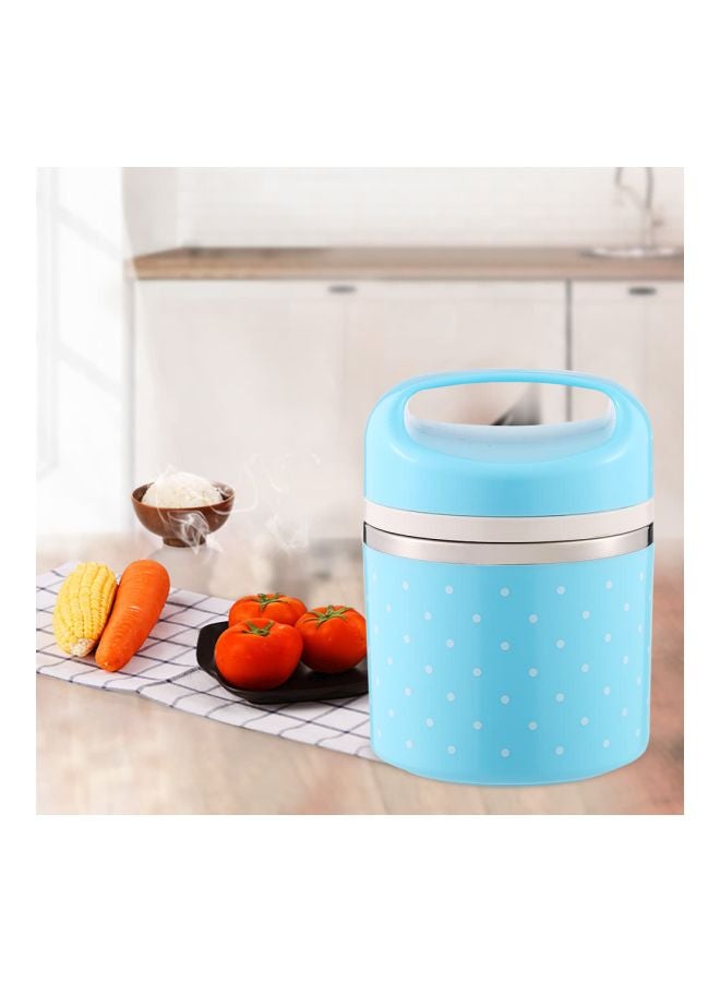 Stainless Steel Thermal Lunch Box Blue 16.5cm