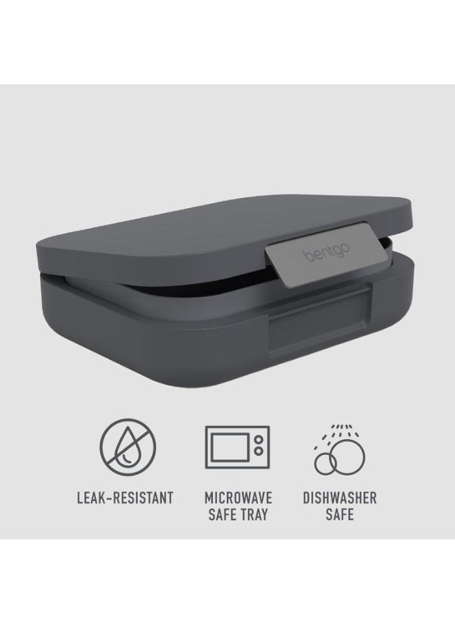 4 Compartments Modern Adult Lunchbox 850 Ml Dark Grey