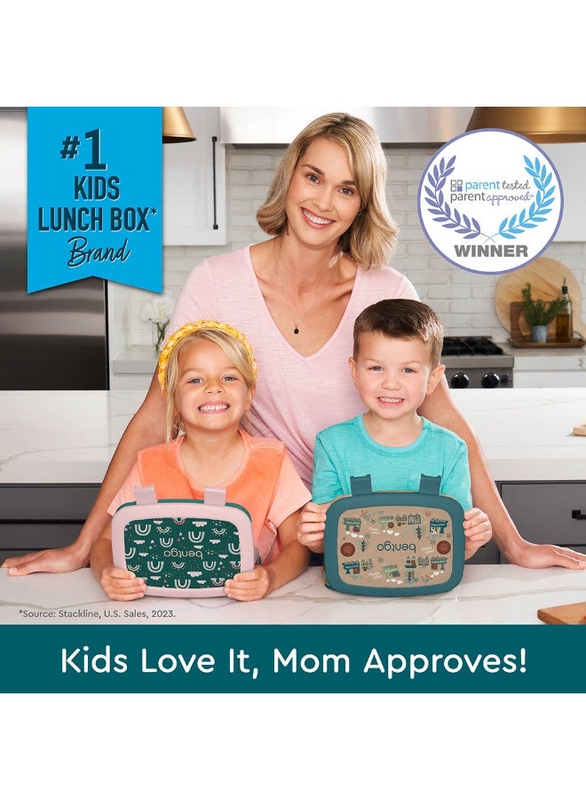 Kids Prints 5 Compartment Lunchbox Trains