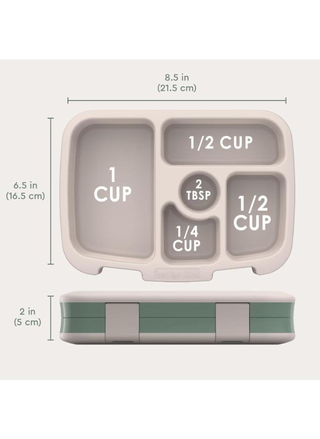 Kids Prints Leak Proof, 5 - Compartment Bento - Style Kids Lunch Boxideal Portion Sizes For Ages 3 To 7Bpa - Free, Dishwasher Safe , Food - Safe Materials (Dino Fossils)