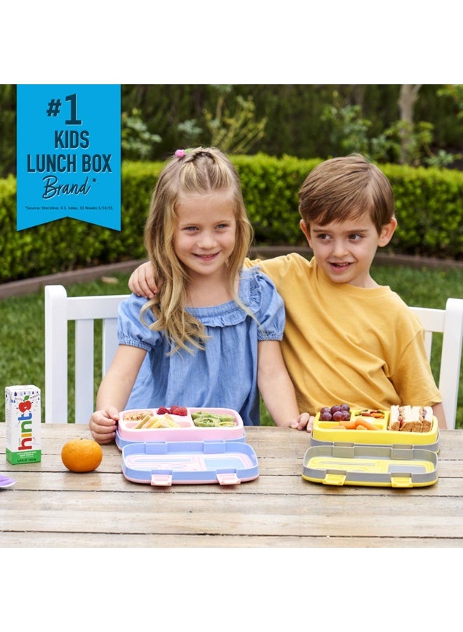 Kids Prints Leak Proof, 5 - Compartment Bento - Style Kids Lunch Boxideal Portion Sizes For Ages 3 To 7Bpa - Free, Dishwasher Safe , Food - Safe Materials (Dino Fossils)
