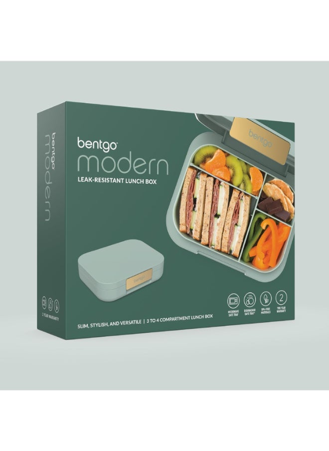 Modern - Leak Proof, Versatile 4 - Compartment Bento - Style Lunch Box, Ergonomic Design With Matte Finish, Ideal For On - The - Go - Balanced Eating For Adults And Teens - Bpa Free - Mint Green