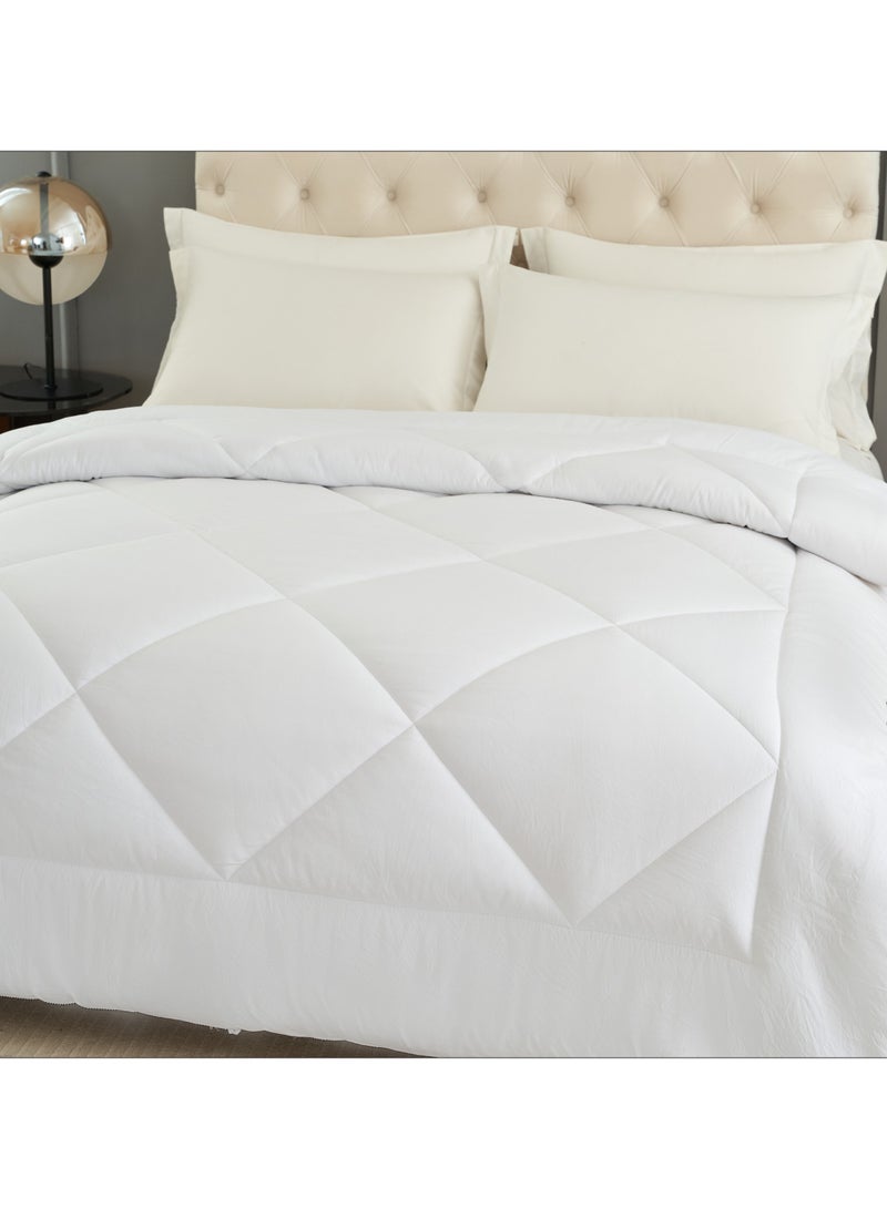 Luxury Hotel Style Duvet Insert King Size 220 x 240Cms, All Season Duvet Insert Box Quilting Comforter With 6 Corner Tabs, Super Soft Down Alternative Filling,White