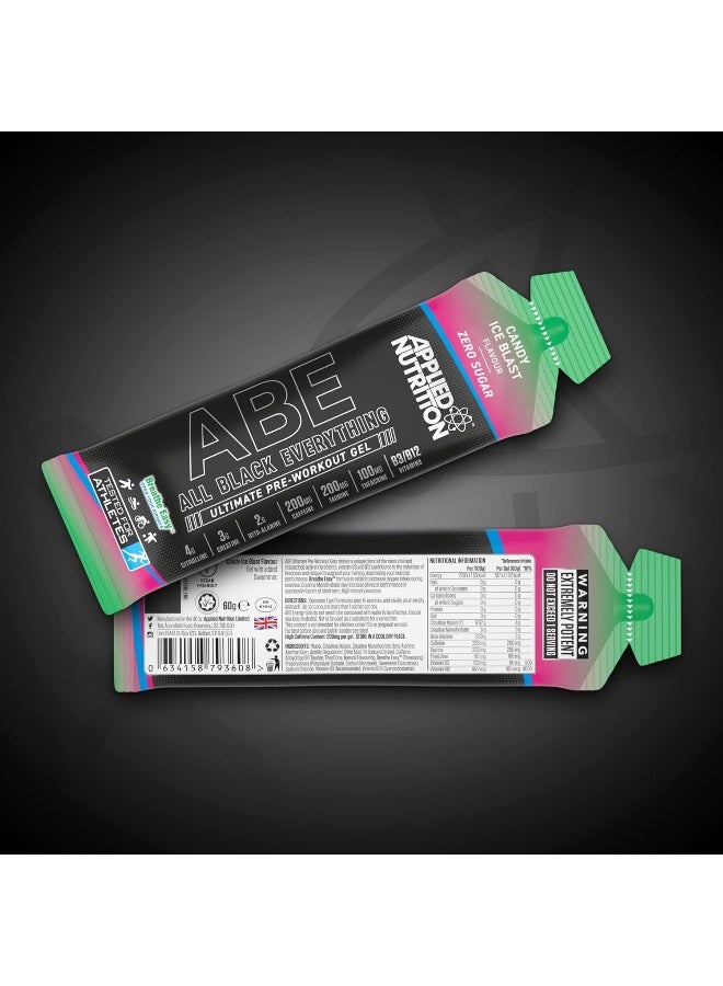 Abe Pre Workout Gel Energy And Physical Performance With Citrulline Creatine Beta Alanine 20 X 60Ml Gels Candy Ice Blast