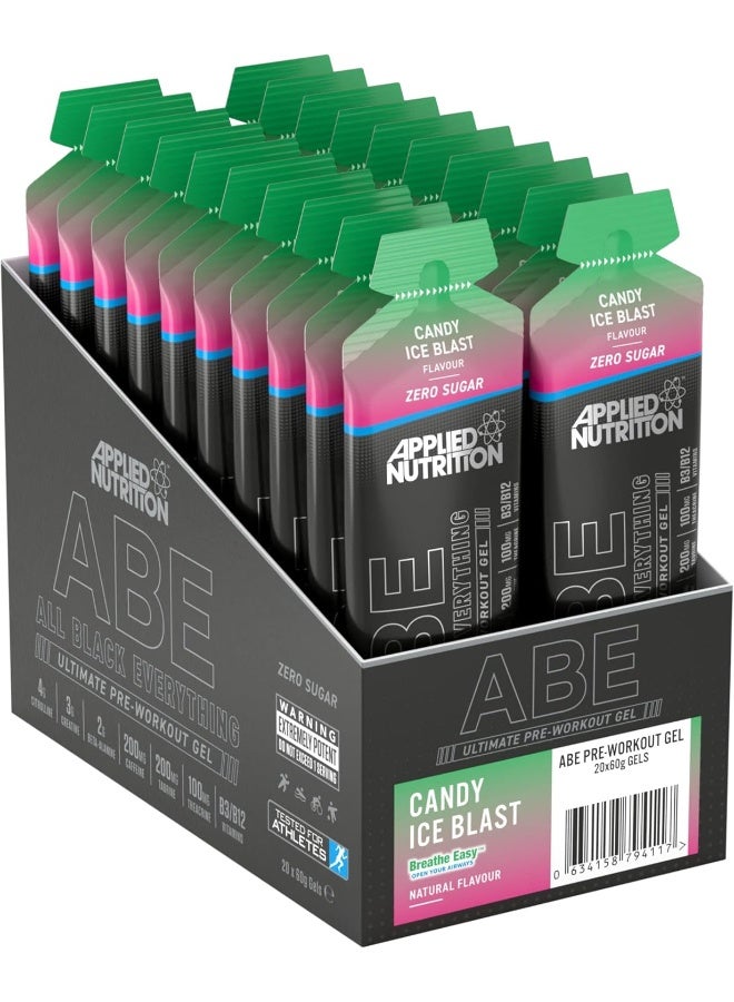 Abe Pre Workout Gel Energy And Physical Performance With Citrulline Creatine Beta Alanine 20 X 60Ml Gels Candy Ice Blast