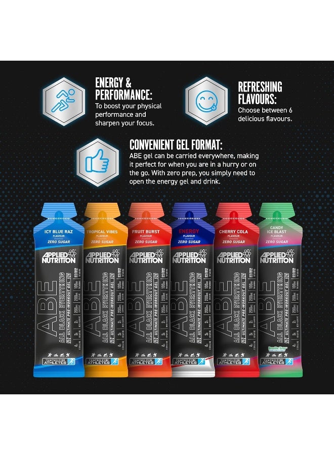 Abe Pre Workout Gel Energy And Physical Performance With Citrulline Creatine Beta Alanine 20 X 60Ml Gels Candy Ice Blast