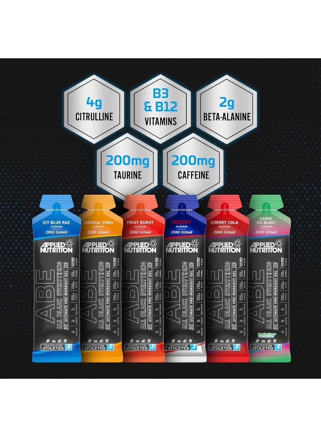 Abe Pre Workout Gel Energy And Physical Performance With Citrulline Creatine Beta Alanine 20 X 60Ml Gels Candy Ice Blast