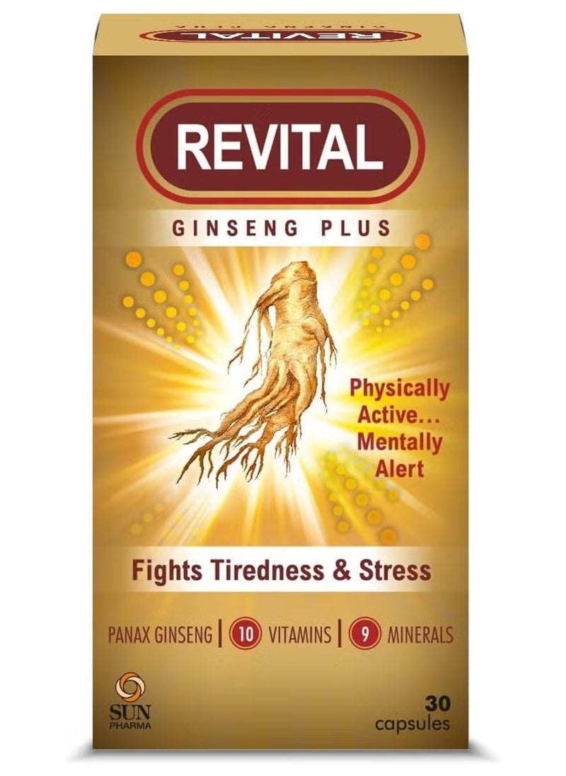 Revital Ginseng Plus Capsules – 30s for Tiredness and Stress Relief