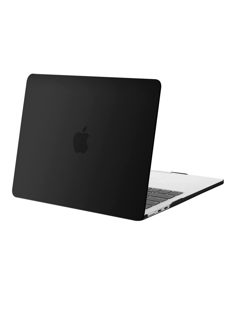 Black Color MacBook Pro 13 inch Case 2020 2019 2018 2017 2016 Release A2338 M1 A2289 A2251 A2159 A1989 A1706 A1708 Hard Case Shell Cover for MacBook Pro 13 with Without Touch Bar Black