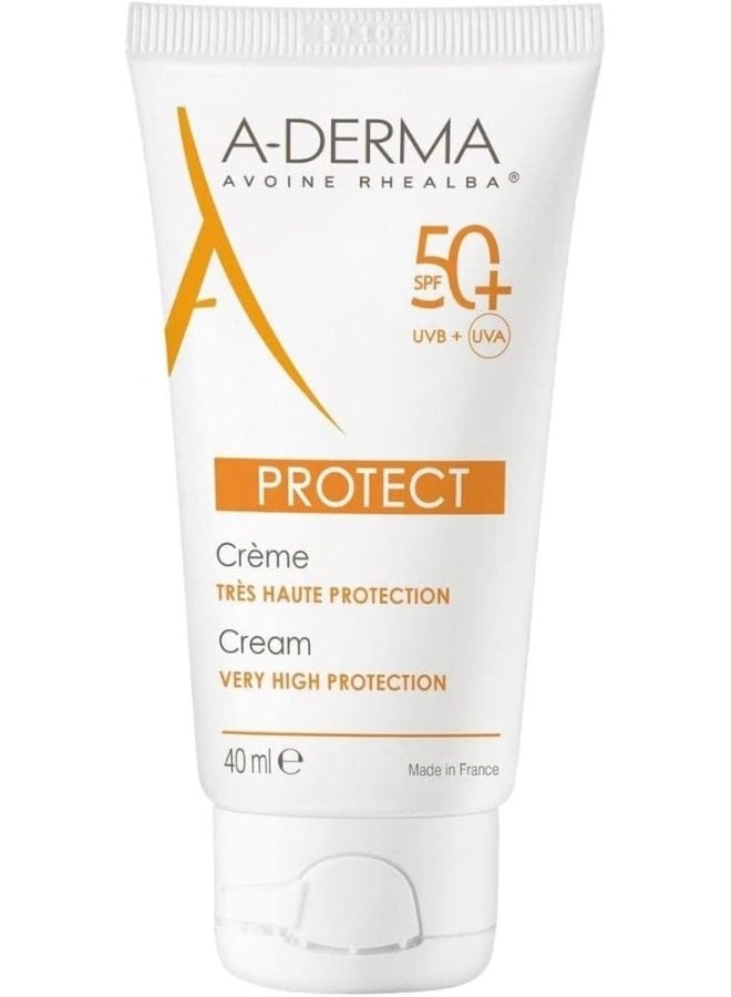 Fragrance Free Protect Cream Spf 50+ | Very High Protection | Ideal For Dry Fragile Skin | Water Resistant | 40Ml