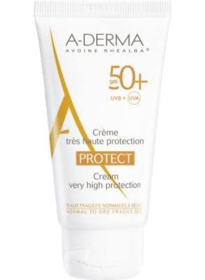 Protect Cream Spf 50+ | Very High Protection | Ideal For Dry Fragile Skin | Water Resistant | 40Ml