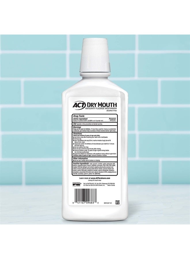 Dry Mouth Anticavity Zero Alcohol Fluoride Mouthwash, Soothing Mint, 33.8 fl. oz.