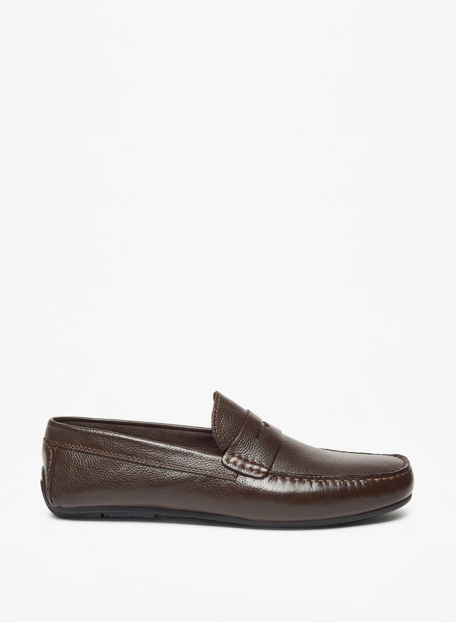 Men's Solid Slip-On Moccasins