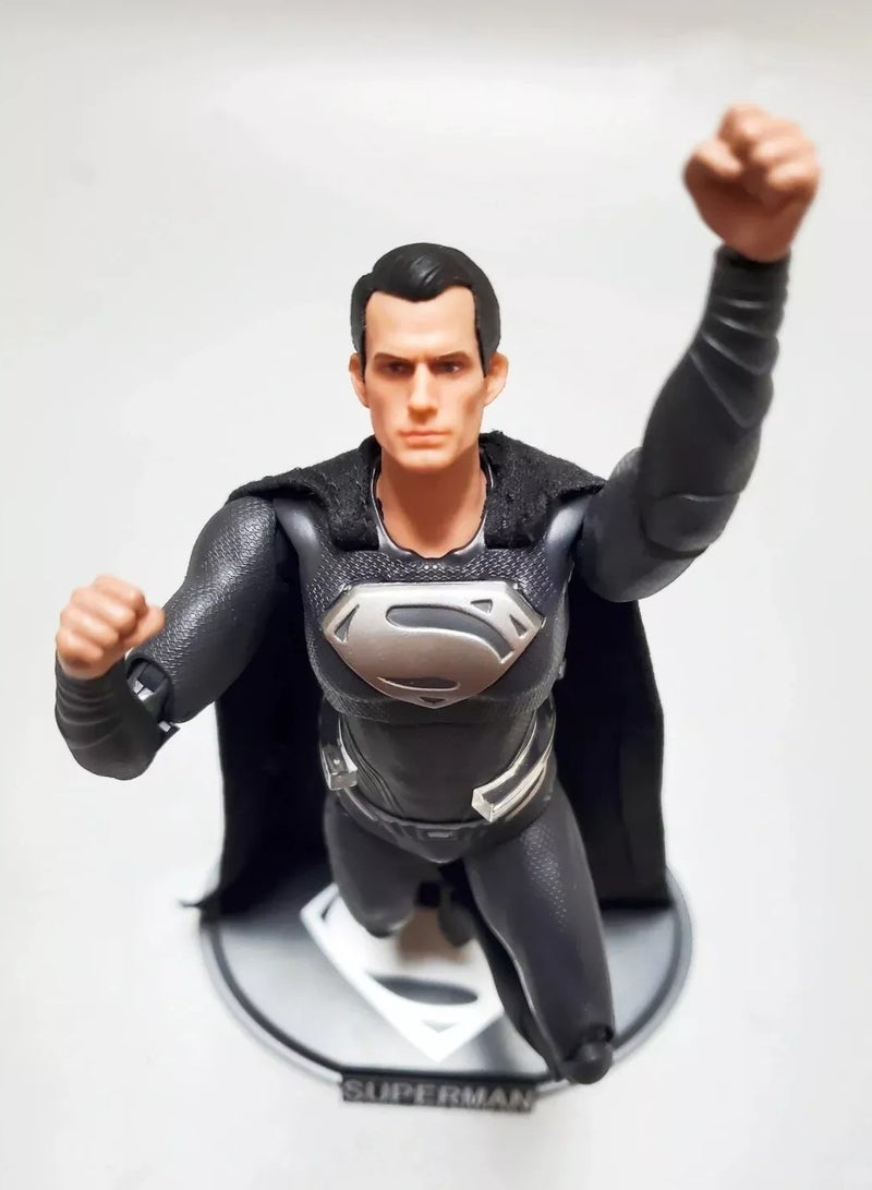 Black Superman Action Figure 1/10 Scale