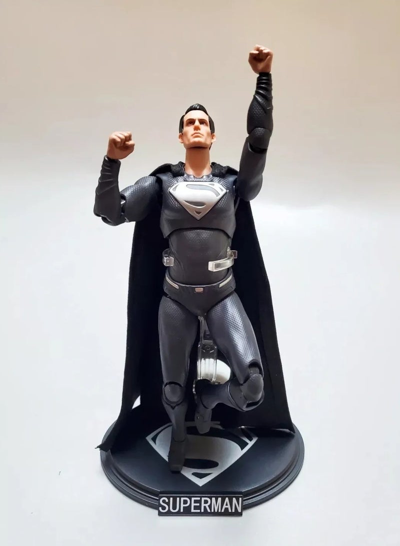 Black Superman Action Figure 1/10 Scale