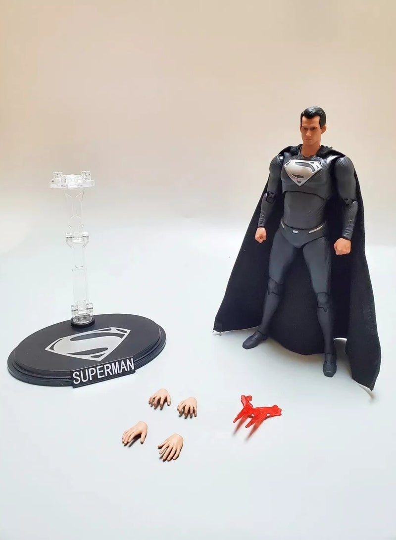 Black Superman Action Figure 1/10 Scale