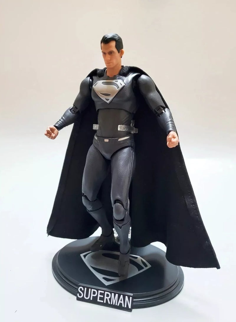 Black Superman Action Figure 1/10 Scale