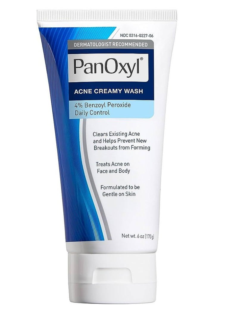 Benzoyl Peroxide 4% Acne Foaming Wash White Panoxyl 170grams