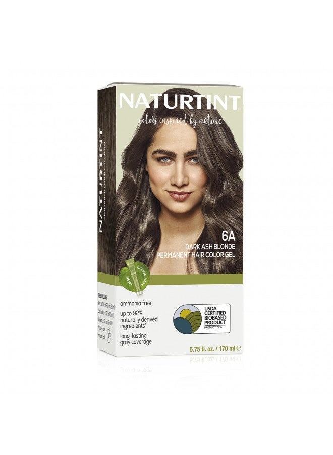 Naturtint Permanent Hair Color 6A Dark Ash Blonde (Pack Of 1), Ammonia Free, Vegan, Cruelty Free, Up To 100% Grey Coverage, Long Lasting Results