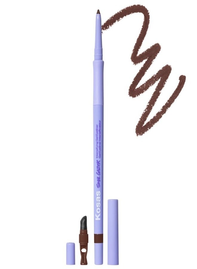 Kosas Soulgazer Waterproof Gel Eyeliner - Long-Lasting, Depth - Warm Brown Matte 0.35g