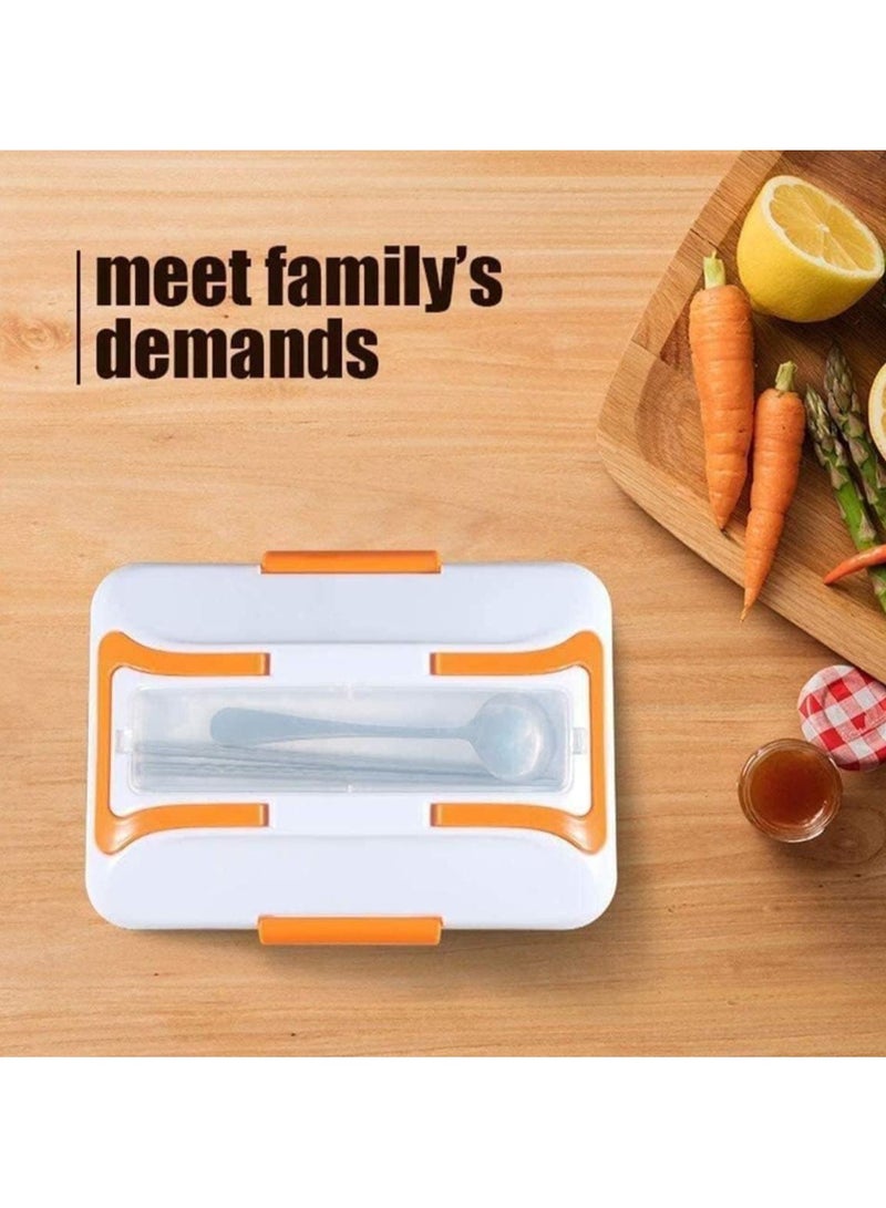 Electric Heated Meal Box – 3-Layer Portable Lunch Box with Fast Heating, Leakproof Design for Home, Office, Travel & School Meals